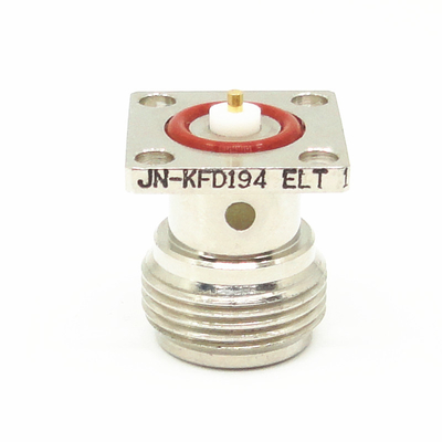 DC~11GHz 4 Holes Flange RF N Connector Nickel Plated