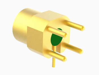 Μίνι SMP/SSMP σειράς αρσενική δεξιά γωνία επιφάνειας Mount Kovar Pin PCB Solder RF Connector