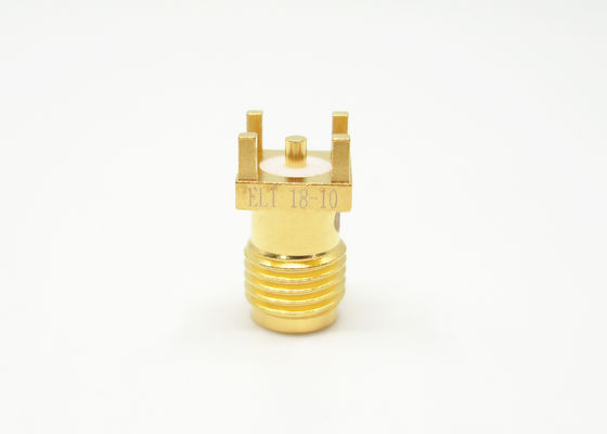 Straight 1.13Nm SMA Female Jack Connector for PCB Edge Mount