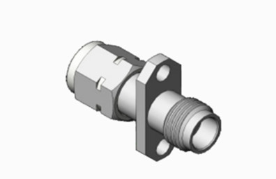 1.85mm Male to Female Stainless Steel RF Adapter with Flange Mount RF Connector