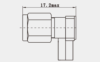 2.4 Male Right Angle Stainless Steel Brass Material RF Coaxial Connector