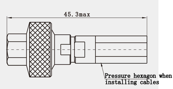 2.92mmK Male Stainless Steel RF Connector for MF542A Cable Regular Salt Spray
