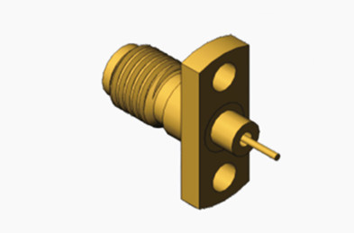 MSSM Female 2-hole Flange RF Coaxial Connector Long Micro-strip