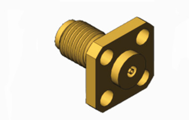 MSSM Series Female Brass RF Connector with Micro-strip Coaxial Connector