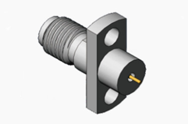 MSSM Female 2-hole Flange RF Coaxial Connector With Metal Convex Surface