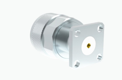 Nickel Plated N Male Flange Mounted RF Coaxial Connector With Microstrip
