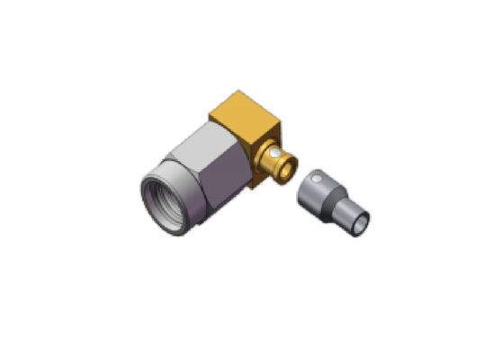 50Ω Impedance 3GHz Right Angle Mini SMA Male SSMA RF Connector with Multi Core Flexible Cable