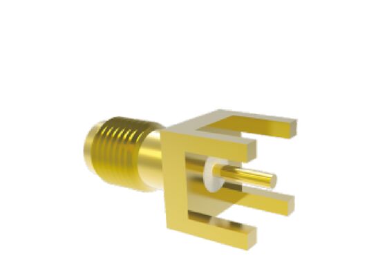 50Ω 18GHz SSMA Female Mini SMA Jack 4 Leg Through Hole PCB Mount Aerospace RF Connectors with Low Insertion Loss Max 0.3dB