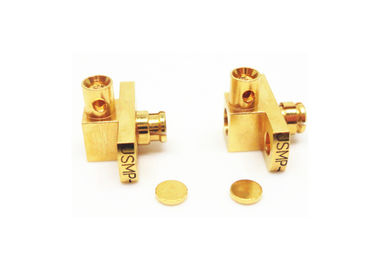 Female Right Angle SMP RF Connector Miniature 2 Holes Flange Mount Design