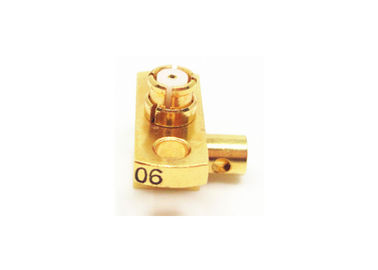 Female Right Angle SMP RF Connector Miniature 2 Holes Flange Mount Design