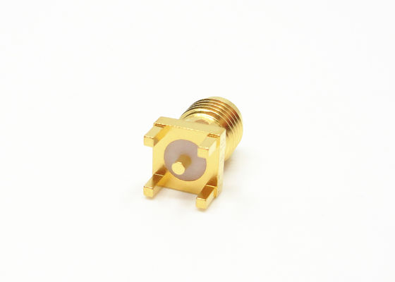 Straight SMA Female Jack Connector for PCB Edge Mount Up to 18GHz