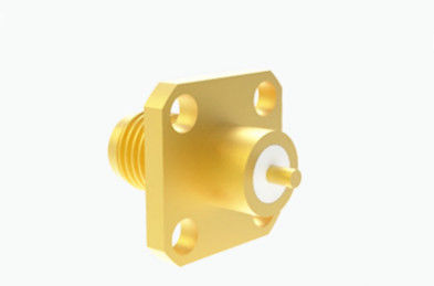 18GHz συχνότητα RF SMA θηλυκό 4 τρύπες φλάντζη Mount Microstrip σύνδεσμος Χρησιμοποιείται σε ραντάρ, επικοινωνίες