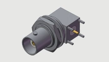 Εμπορική ποιότητα δεξιά γωνία (RA) BNC θηλυκό (Jack, Socket) Bulkhead Κοαξιώδης θηλυκό σύνδεσμο έως 4 GHz για 4 πόδια μέσω της συγκόλλησης τρύπας