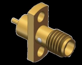 50 Ohm SSMA / Mini SMA Θηλυκός Σύνδεσμος RF Ομοαξονικού Καλωδίου Φλάντζας Έως 18GHz