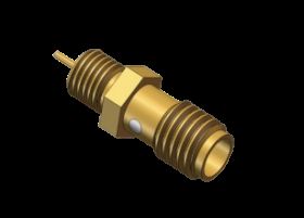 SSMA Θηλυκό / Jack Bulkhead Mount RF Coaxial Microstrip Connector , Βίδα 10-36UNS-2