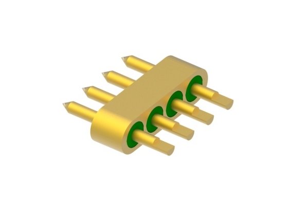 4-Pin Chamfer Glass To Metal Ερμητική Σφραγίδα Κεφαλαίου Με Χρυσή Επιφάνεια Συνδέσεως Σύρματος MC-2061T-JH