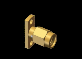 Αρσενικός συνδετήρας RF SSMA 2 οπών φλάντζας 18GHz 50Ω