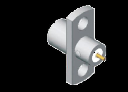 Ανοξείδωτο ατσάλι SMP Αρσενικό Ημι-ασφάλεια Panel Mount SMP Βύσμα 2 οπών Φλάντζα Στήριξης Περιορισμένη Ασφάλεια Συχνότητα Έως 18GHz