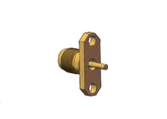 Ορειχάλκινος σύνδεσμος RF 40 GHz 2,92 mm K Τύπος Jack Διάσταση οπής φλάντζας 12,2 mm και διάμετρος ακίδων 1,3 mm
