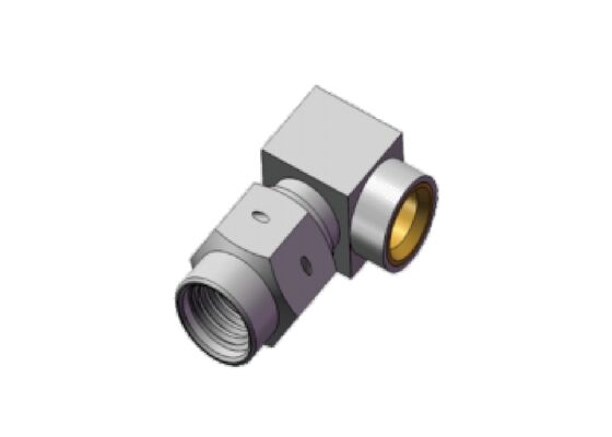 50Ω 18 GHz Mini SMA Αρσενικό SSMA Ομοαξονικό καλώδιο σύνδεσης RF ορθής γωνίας Ζευγάρισμα για RG403