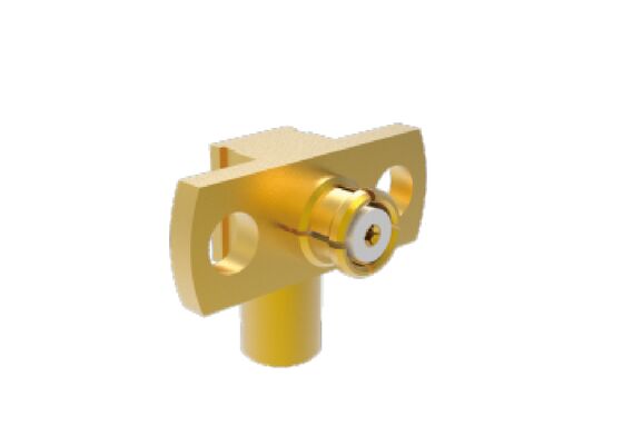 50Ω 18 GHz SMP Θηλυκό SMP Jack Ορθή γωνία 2 οπών φλάντζας Aerospace RF Υποδοχές Ζευγαρώματος για 0,086 Καλώδιο