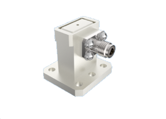 50Ω 15GHz~22GHz WR 51/BJ180 Οδηγός κυμάτων σε 2.92mm Adapter Ku/K Band Right Angle Structure Aerospace RF Connectors με χαμηλή VSWR & χαμηλή απώλεια εισαγωγής