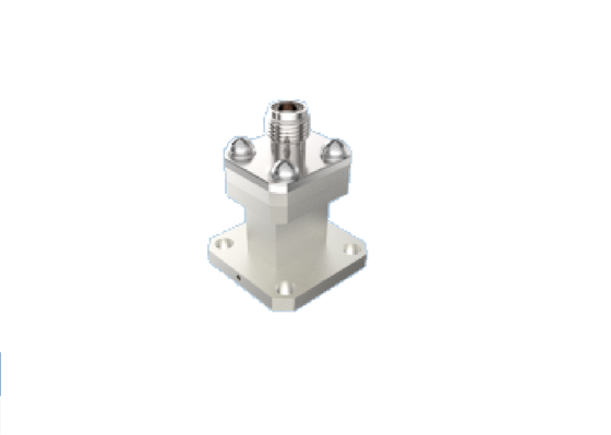 WR28 BJ320 End Launch Waveguide σε ομοαξονικό προσαρμογέα τύπου K 2,92mm 26,4GHz-38GHz Ka Band Aerospace Grade RF Waveguide Coax Transition Connector