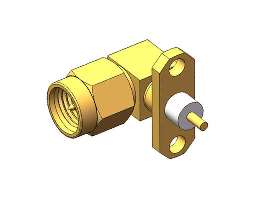 Η φλάντζα τοποθετεί την αρσενική κεραία 2 συνδετήρας τρυπών SMA RF