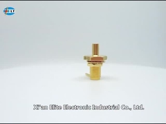 Υψηλής αξιοπιστίας θηλυκό προθάλαμο RF SMA καλώδιο συνδετήρα Χρυσό επιχρυσωμένο για καλώδιο 086