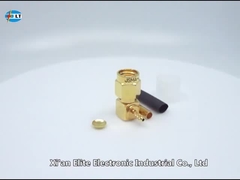 50 Ωμ SMA αρσενικό δεξιά γωνία RF κοαξιώδης σύνδεσμος SMA καλώδιο